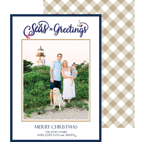 Oh So Merry order Navy Holiday Photo Card