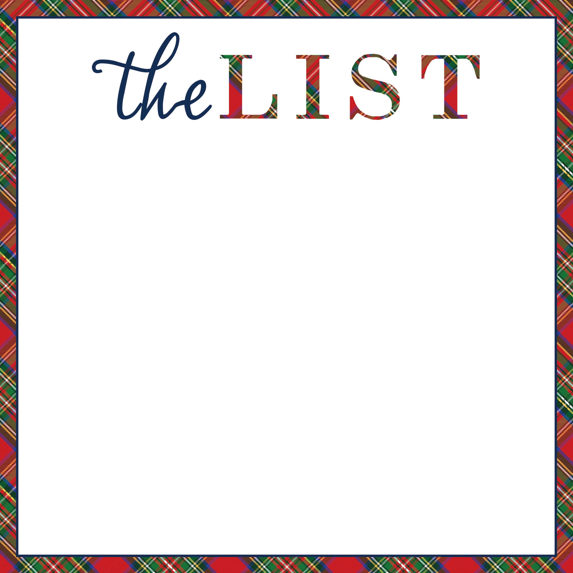 Stock Shoppe: 8.5x8.5 SLAB Stock Notepad | Tartan List