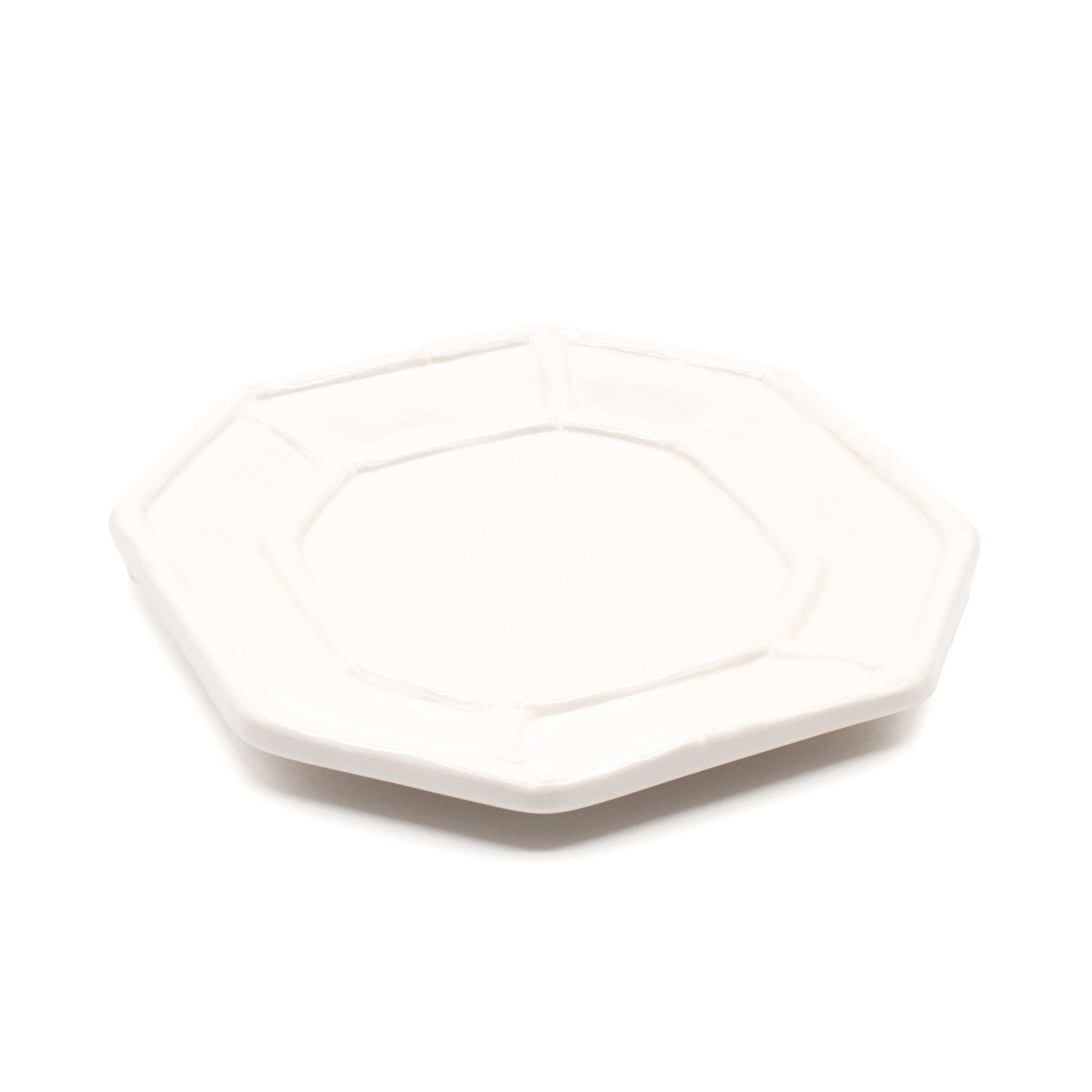 White Bamboo Cocktail Plates | Set of 4