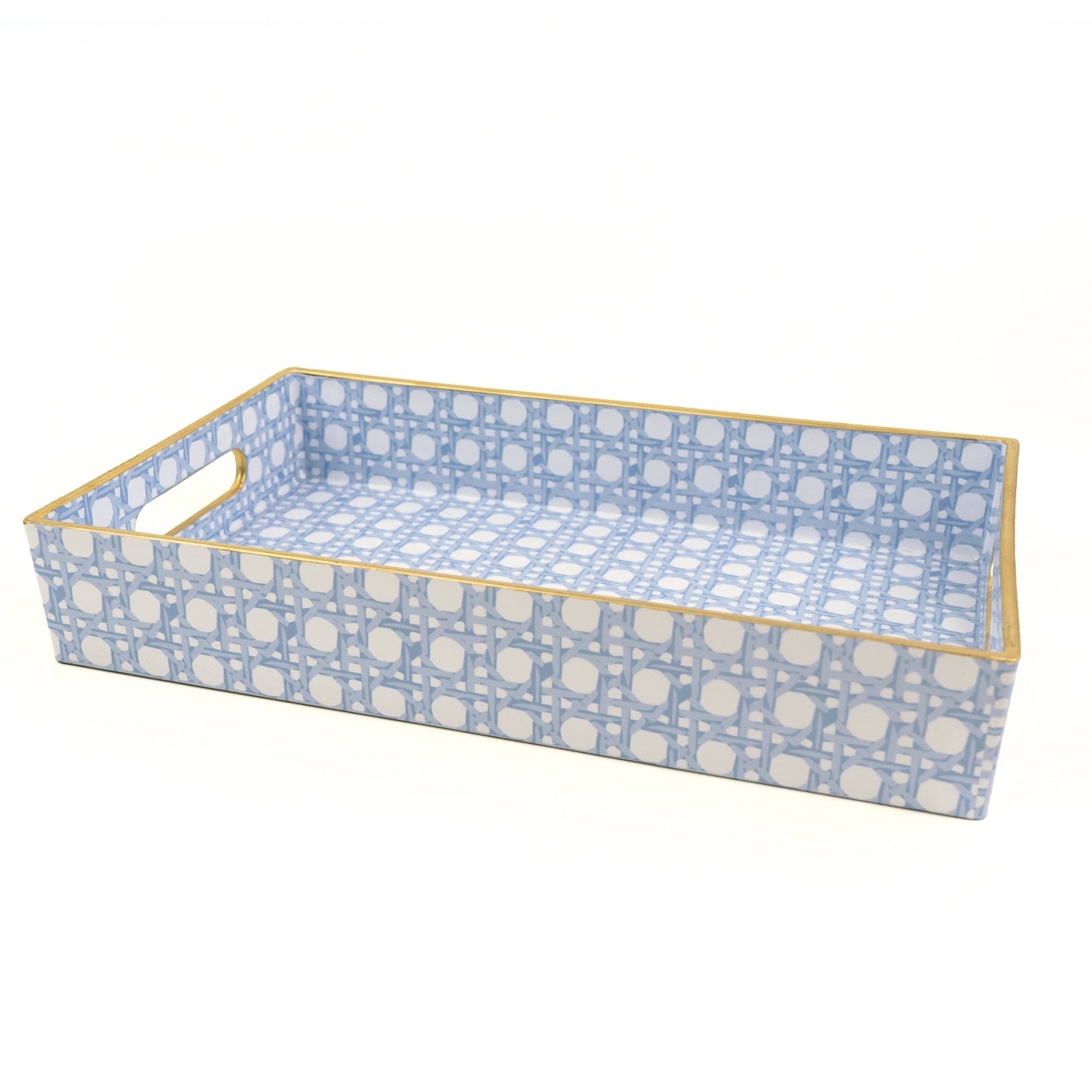 Basketweave Vanity Tray | Blue