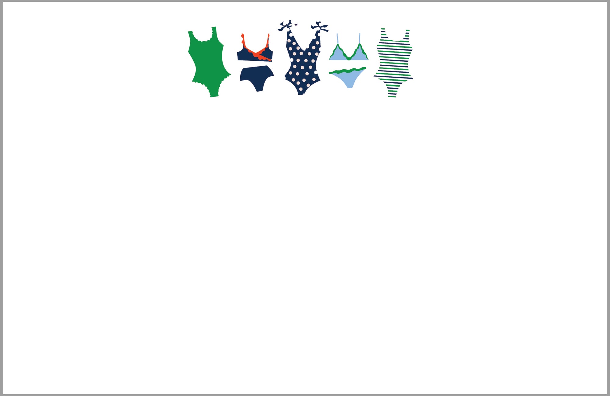 In Stock 8.5x5.5 Bathing Suits Slab Notepad