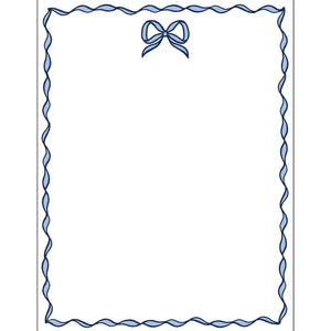 Stock Shoppe: 4x5 Blue Bow Scallop Notepad