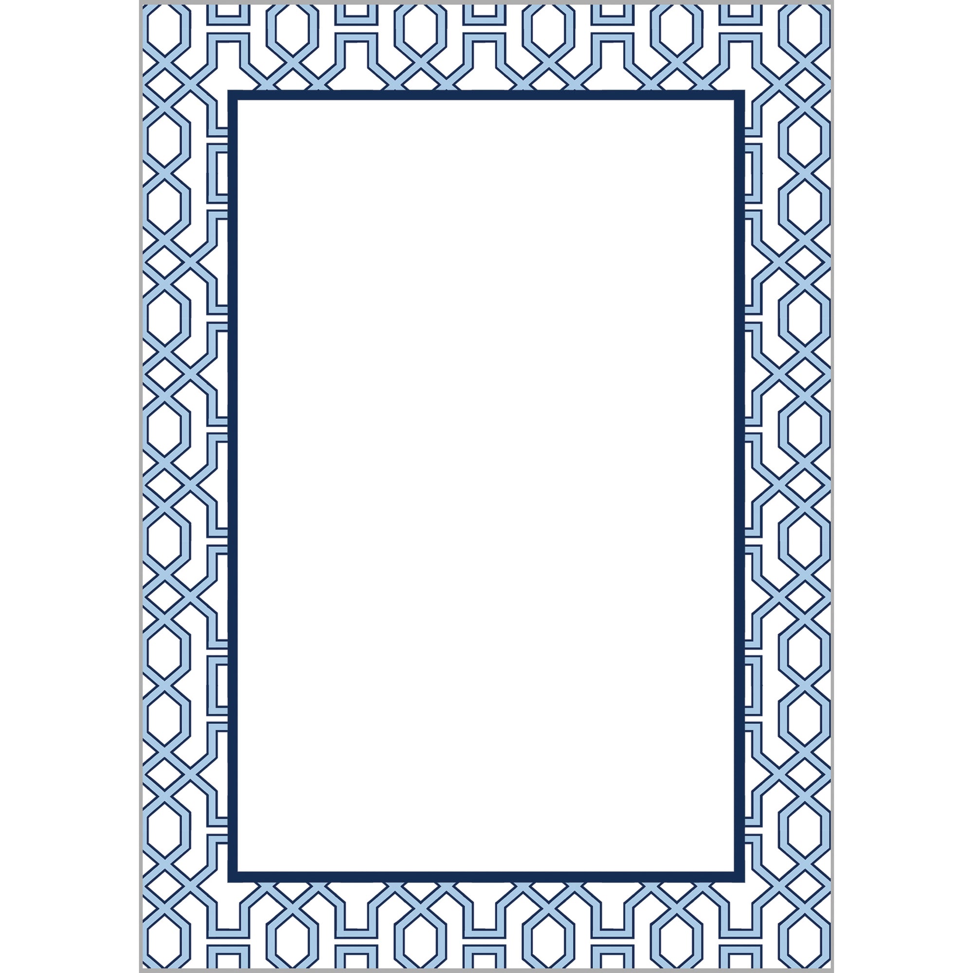 Stock Shoppe: 5x7 Blue Trellis Notepad