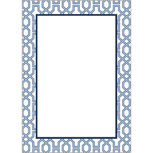 Stock Shoppe: 5x7 Blue Trellis Notepad