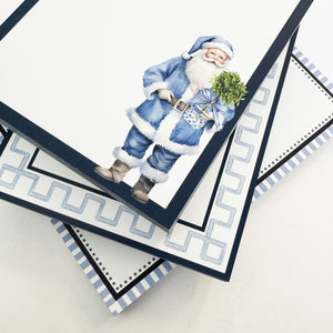 Stock Shoppe: 5x7 Blue Santa Claus Notepad