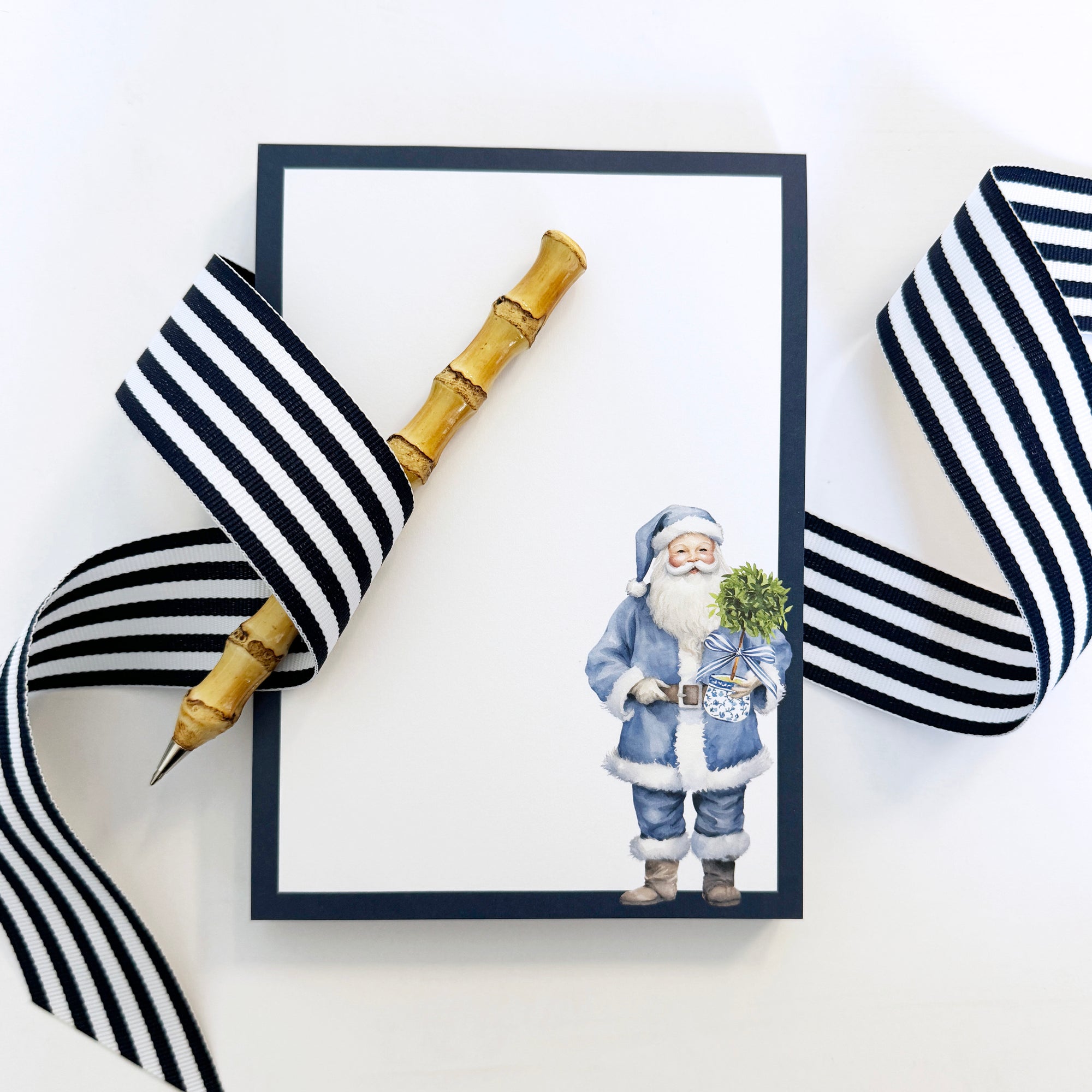 Stock Shoppe: 5x7 Blue Santa Claus Notepad