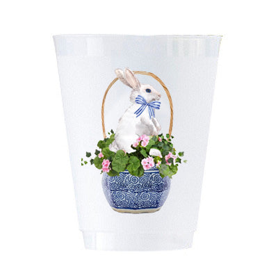 In Stock Easter Basket Bunny Shatterproof Cups | Set of 8