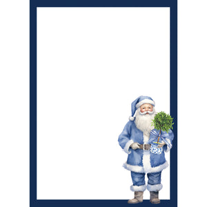 Stock Shoppe: 5x7 Blue Santa Claus Notepad