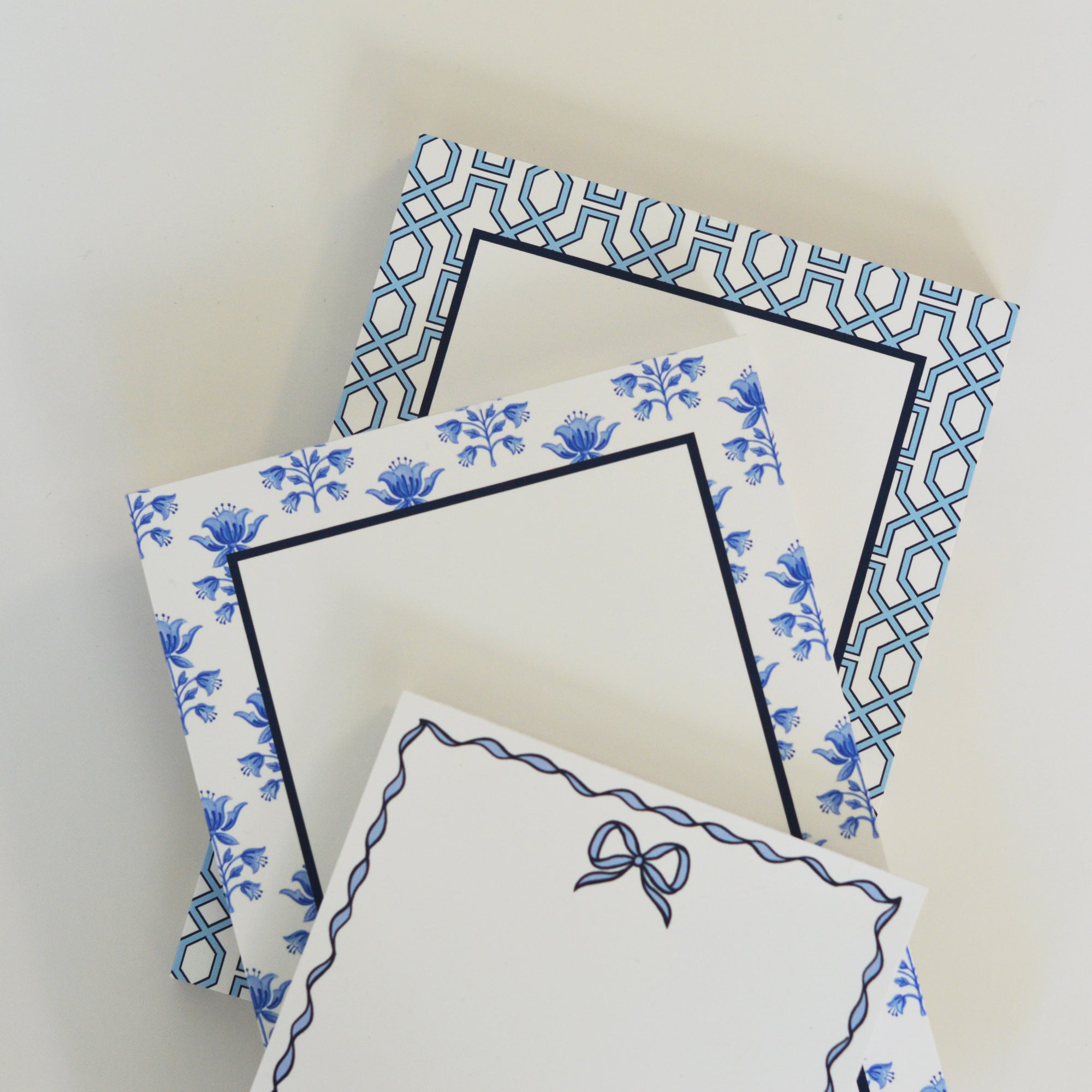 Stock Shoppe: 5x7 Blue Trellis Notepad