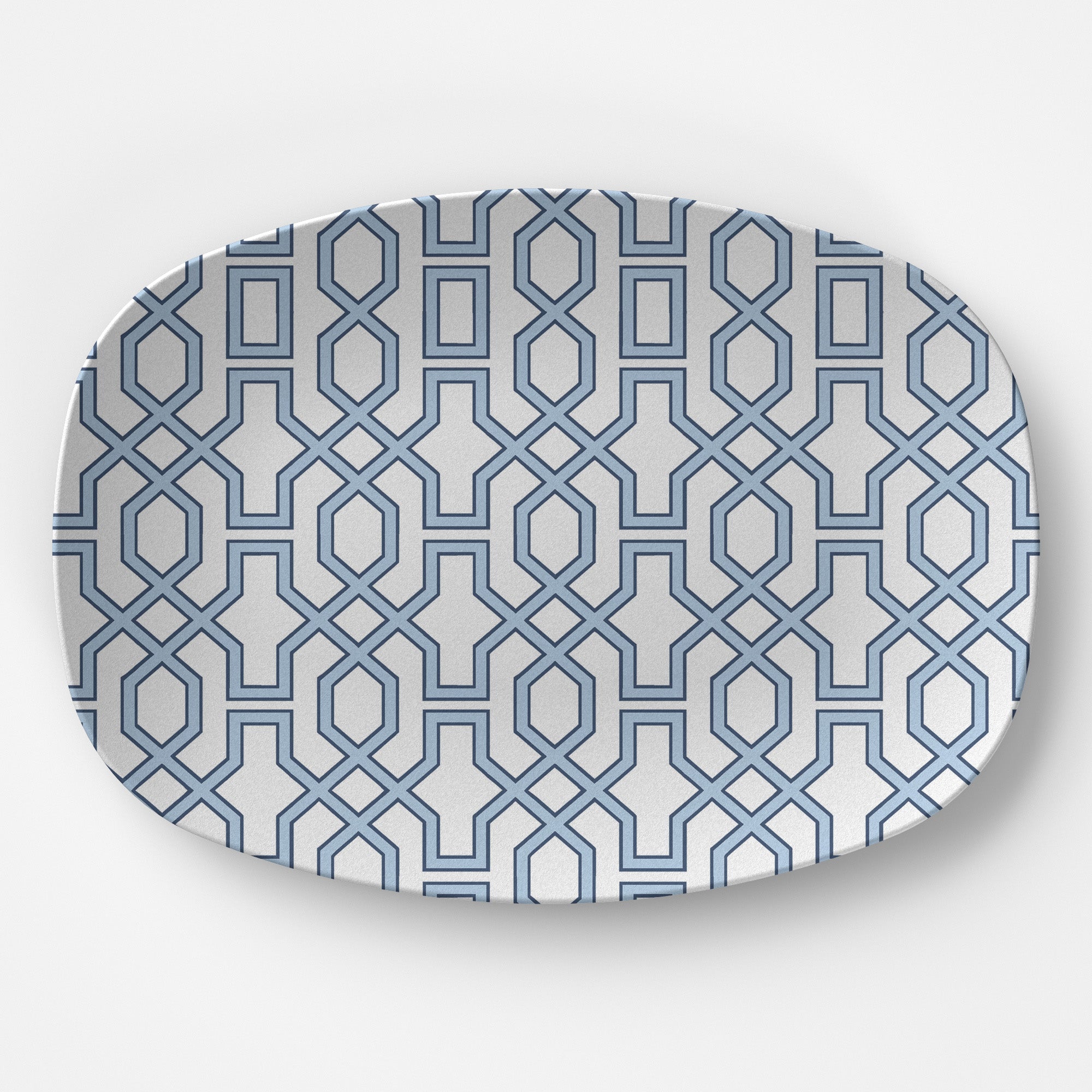 In Stock WH Serving Platter | Blue Trellis