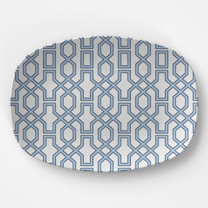 WH Serving Platter | Blue Trellis