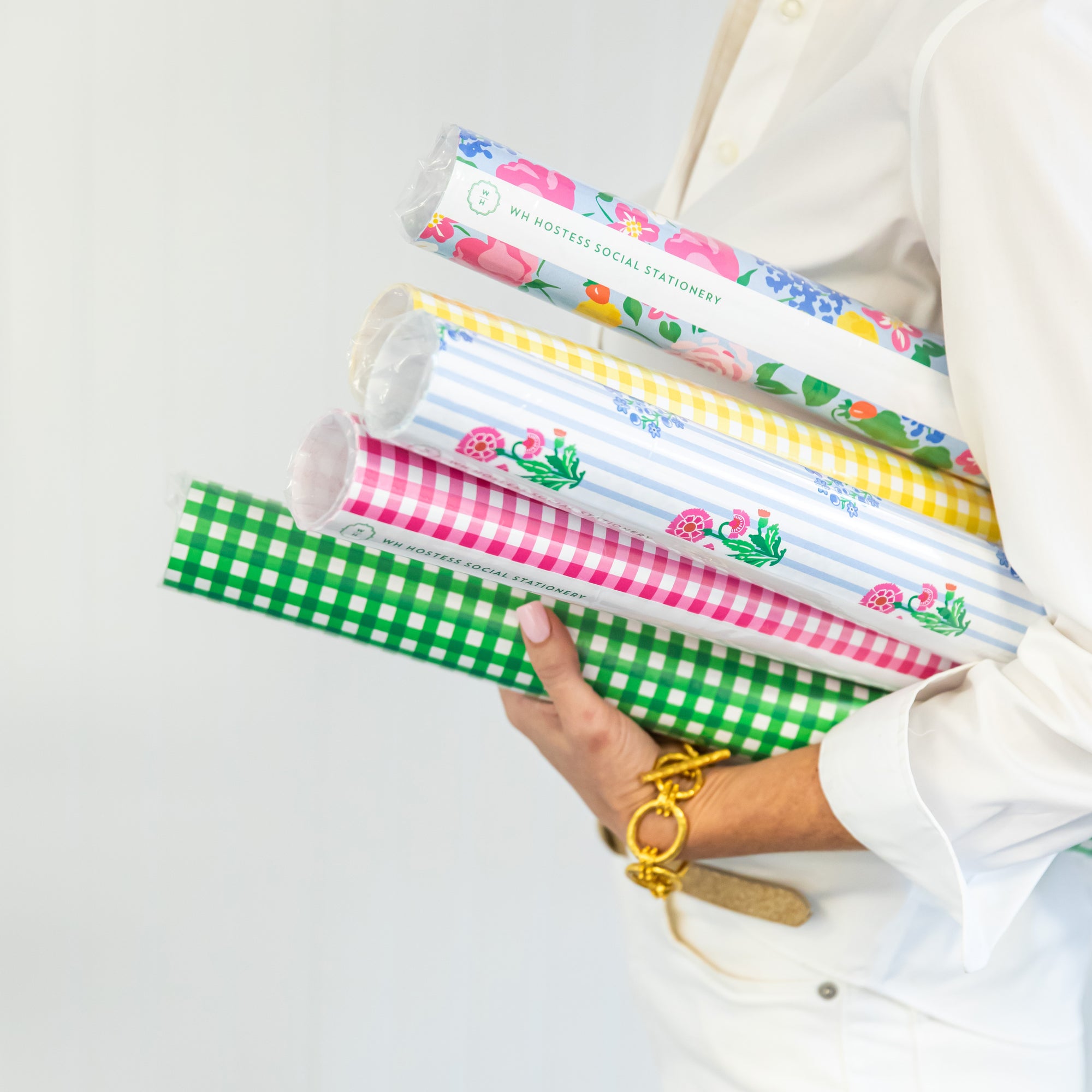 Continuous Roll Gift Wrap | Strawberry Floral