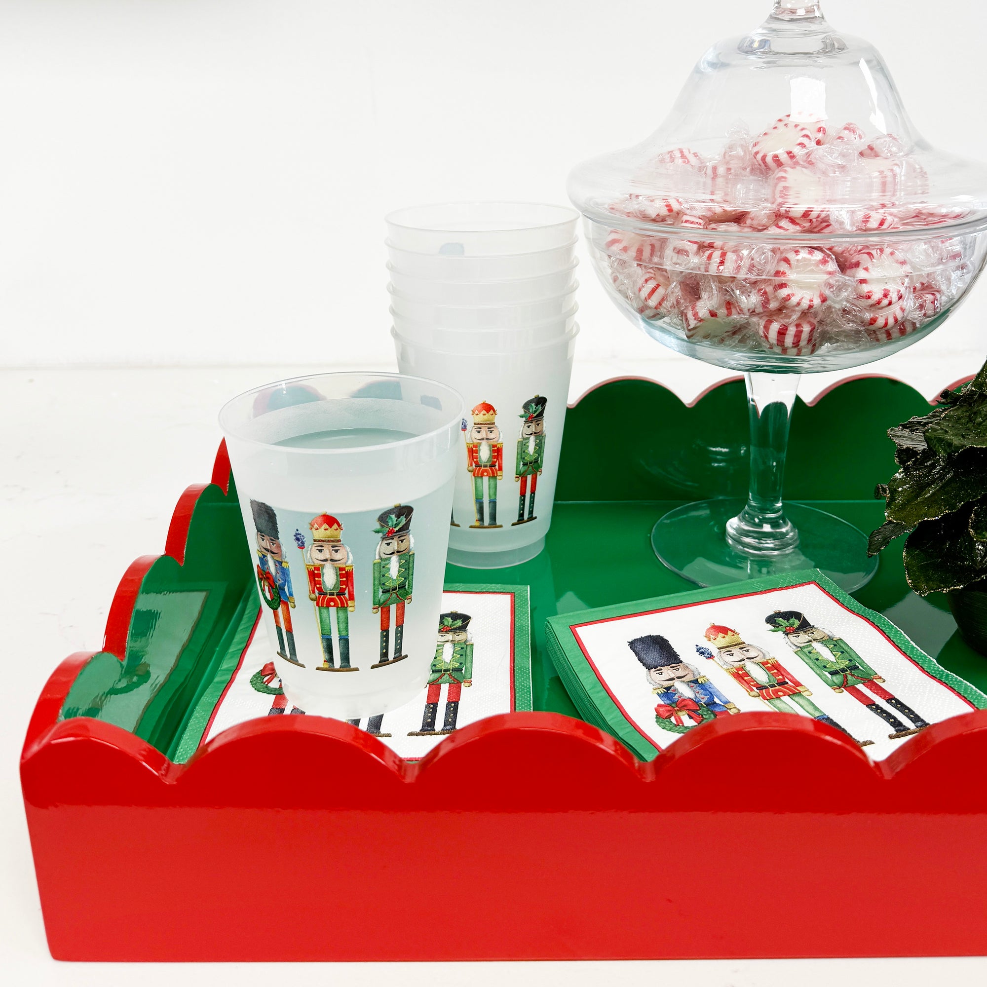 Bundle: Nutcrackers Shatterproof Cups and Cocktail Napkins