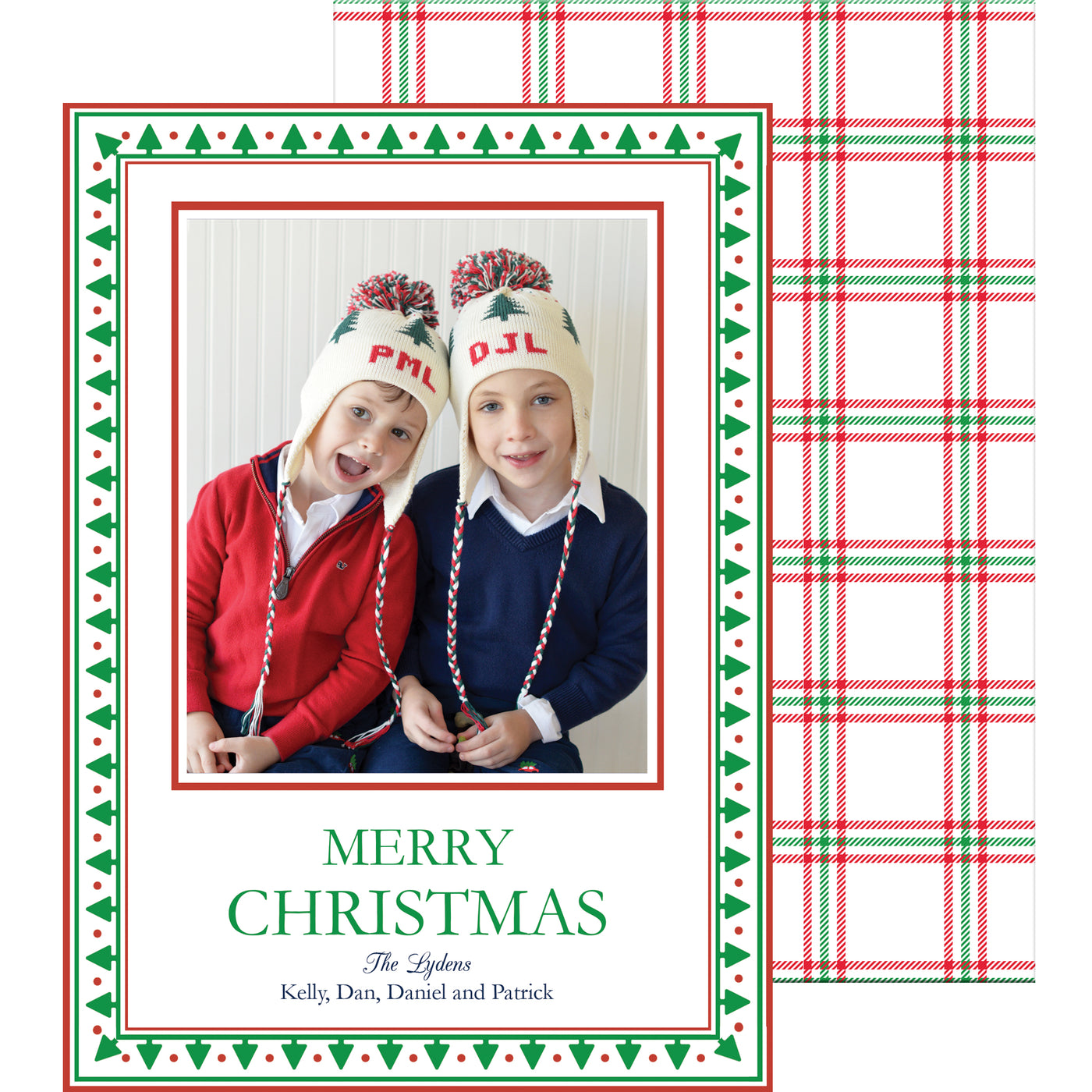 Preppy, Modern Custom Photo Christmas Cards - Wh Hostess Social Stationery