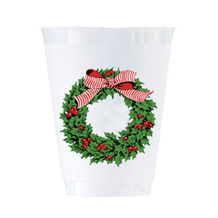 Christmas Tree Shatterproof Cups  Set of 8 - WH Hostess Social Stationery