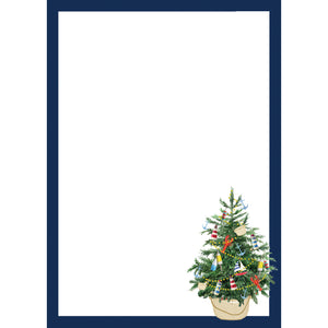 Stock Shoppe: 5x7 Coastal Christmas Tree Notepad