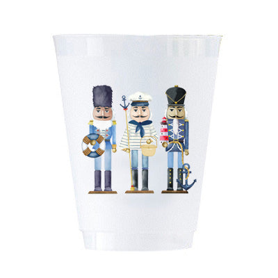 In Stock Coastal Nutcrackers Shatterproof Cups | Set of 8