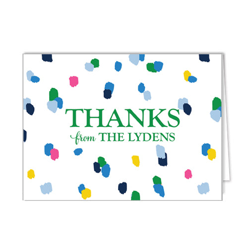 Confetti Personalized Folded Notecards