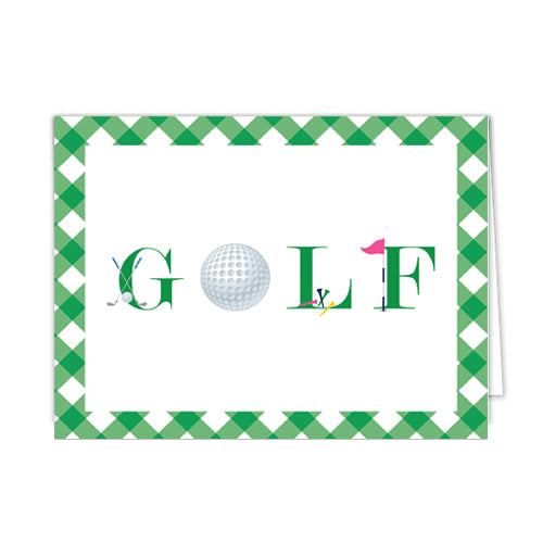 In Stock Folded Notecard Set of 10 | Golf Icons