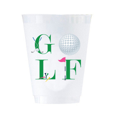 Golf Icons Shatterproof Cups | Set of 8