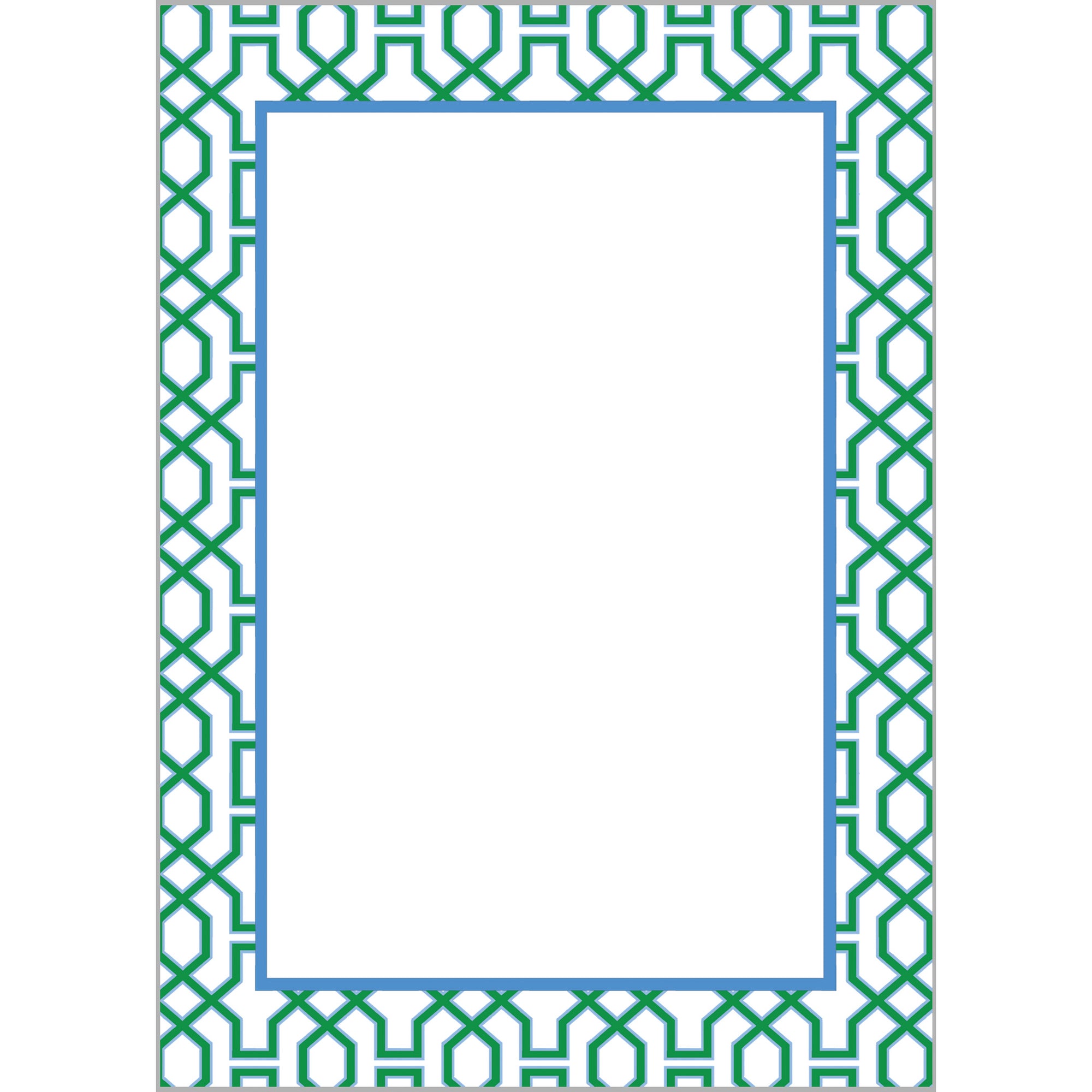 In Stock 5x7 Green Trellis Notepad