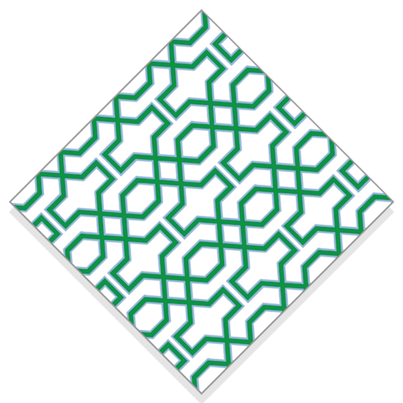 WH Paper Cocktail Napkins | Green Trellis