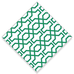 WH Paper Cocktail Napkins | Green Trellis