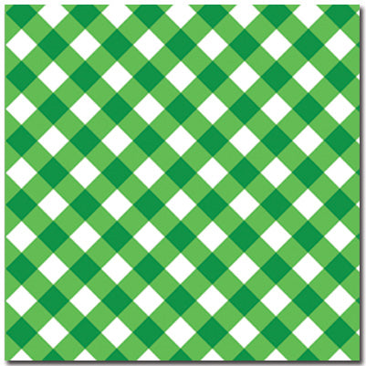 Continuous Roll Gift Wrap | Green Gingham Check