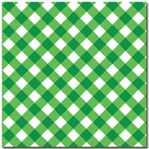 Continuous Roll Gift Wrap | Green Gingham Check