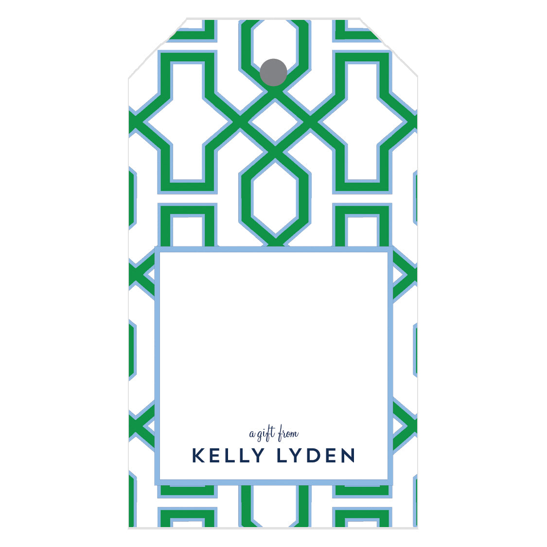 Green Trellis Personalized Gift Tags