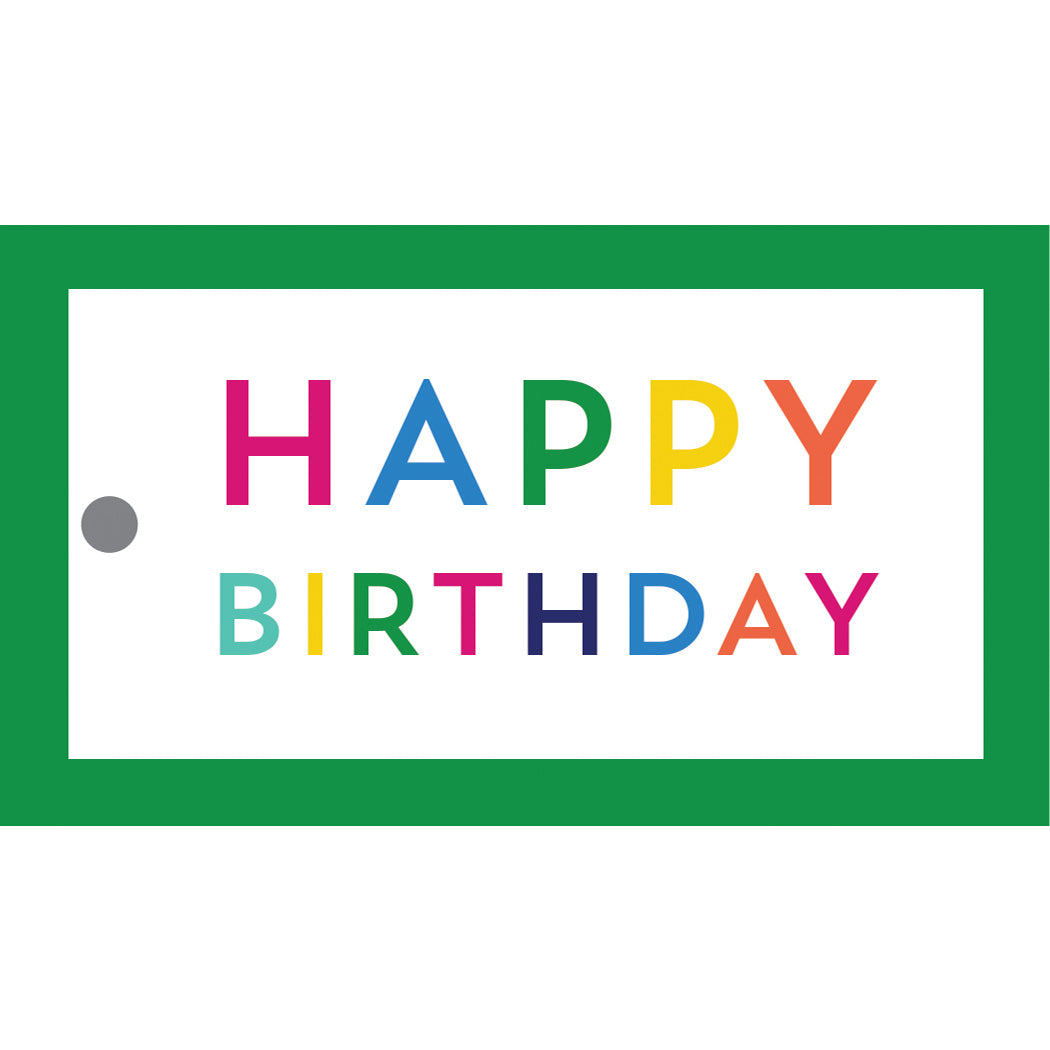 In Stock Gift Tags | Colorful Birthday