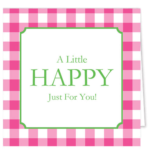 In Stock Gift Enclosure Cards + Envelopes | Hot Pink Gingham Check