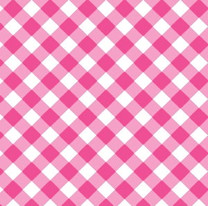 Continuous Roll Gift Wrap | Hot Pink Gingham Check