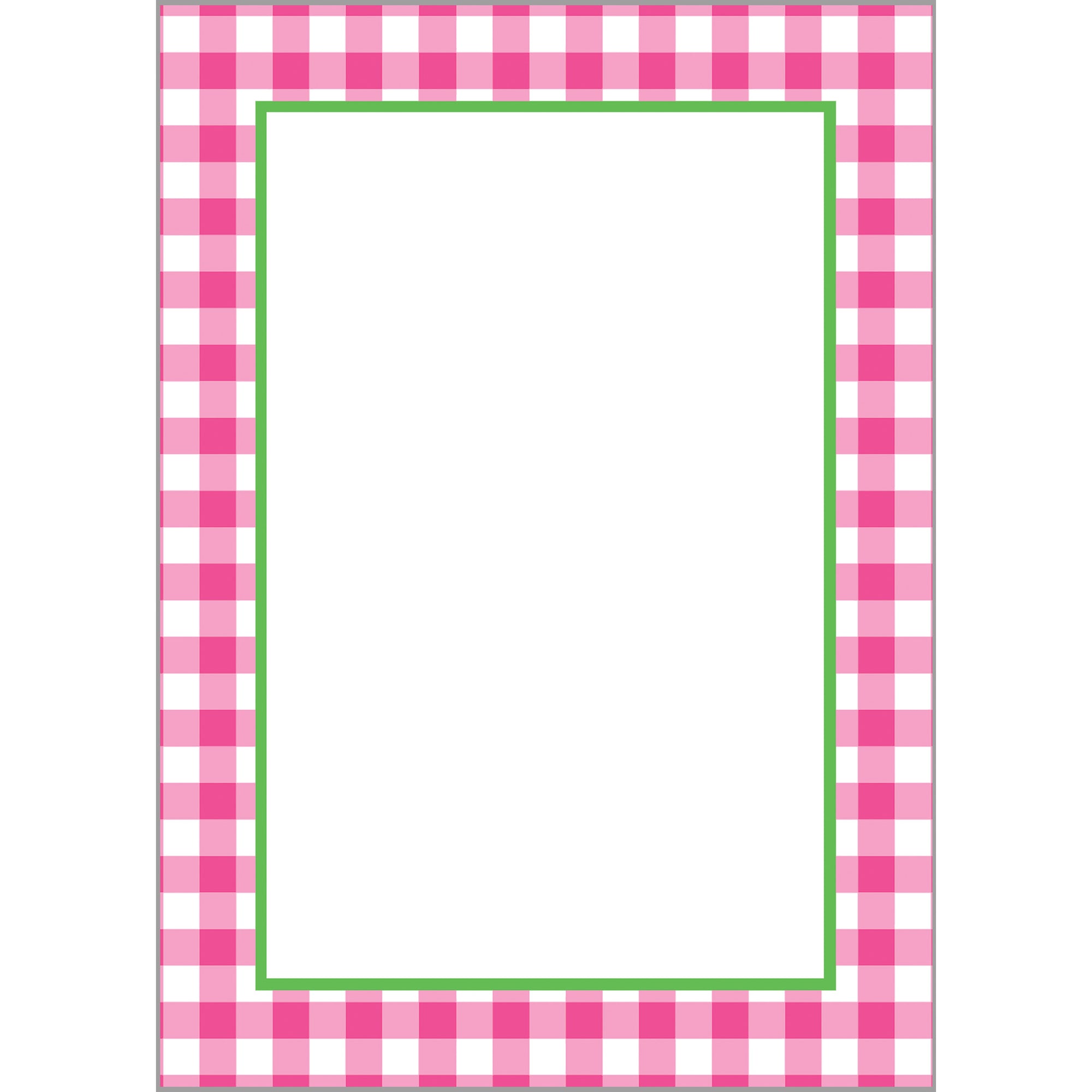 In Stock 5x7 Hot Pink Gingham Check Notepad