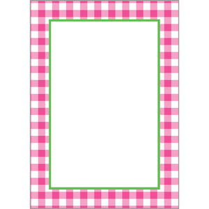 Stock Shoppe: 5x7 Hot Pink Gingham Notepad