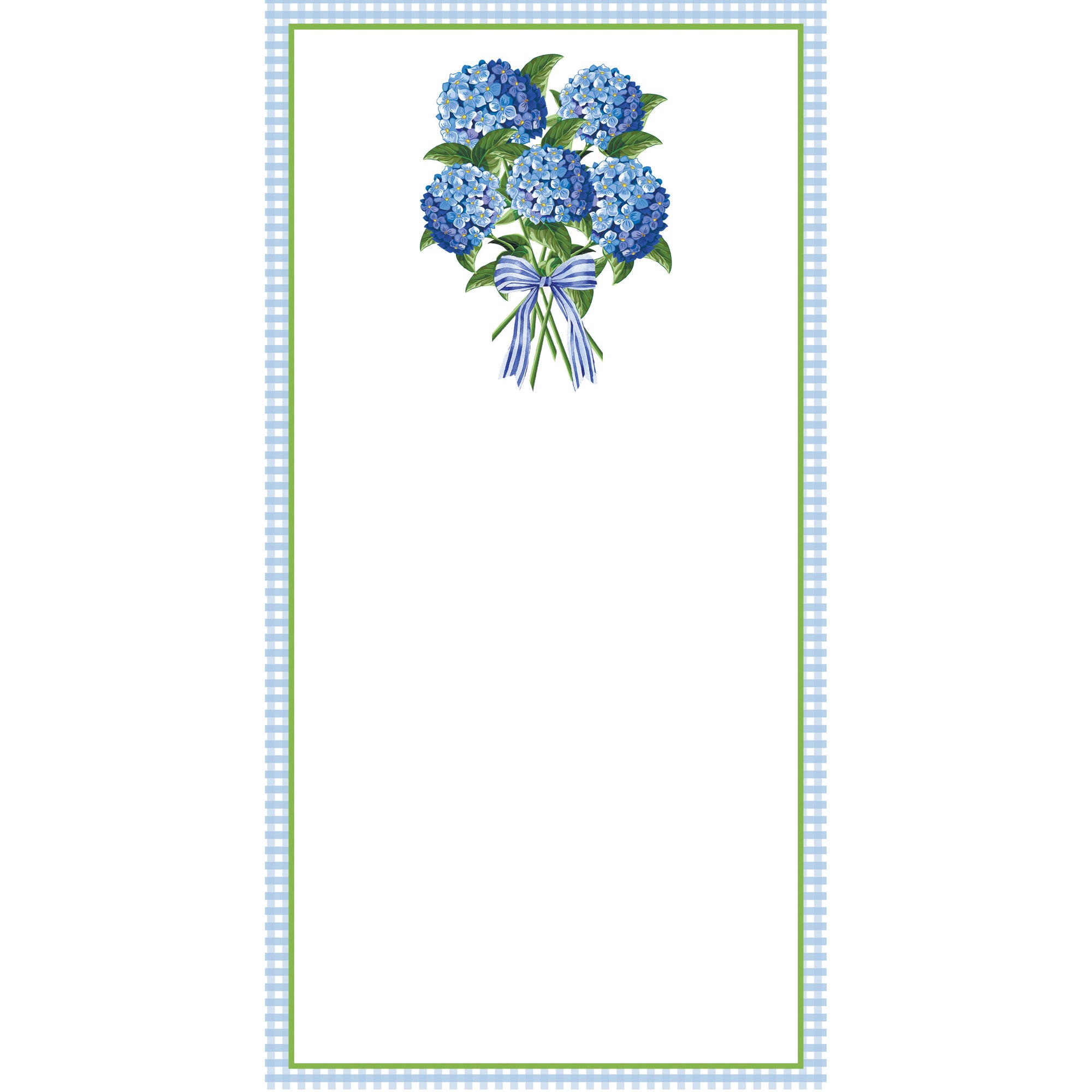 In Stock 4.25x8.5 Hydrangeas Bouquet List Notepad