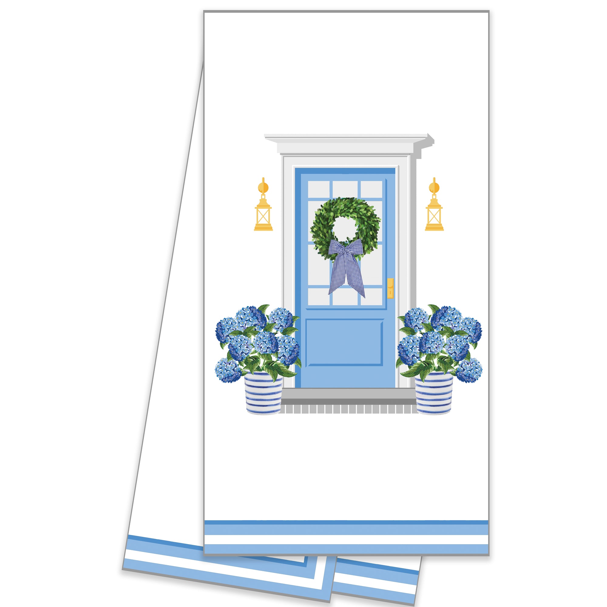 In Stock WH Hostess Cotton Tea Towel | Hydrangeas Front Door