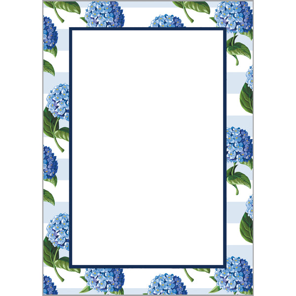 Hydrangeas Stripe Notepad  