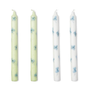 Hydrangea Petal Taper Candles | Set of 2