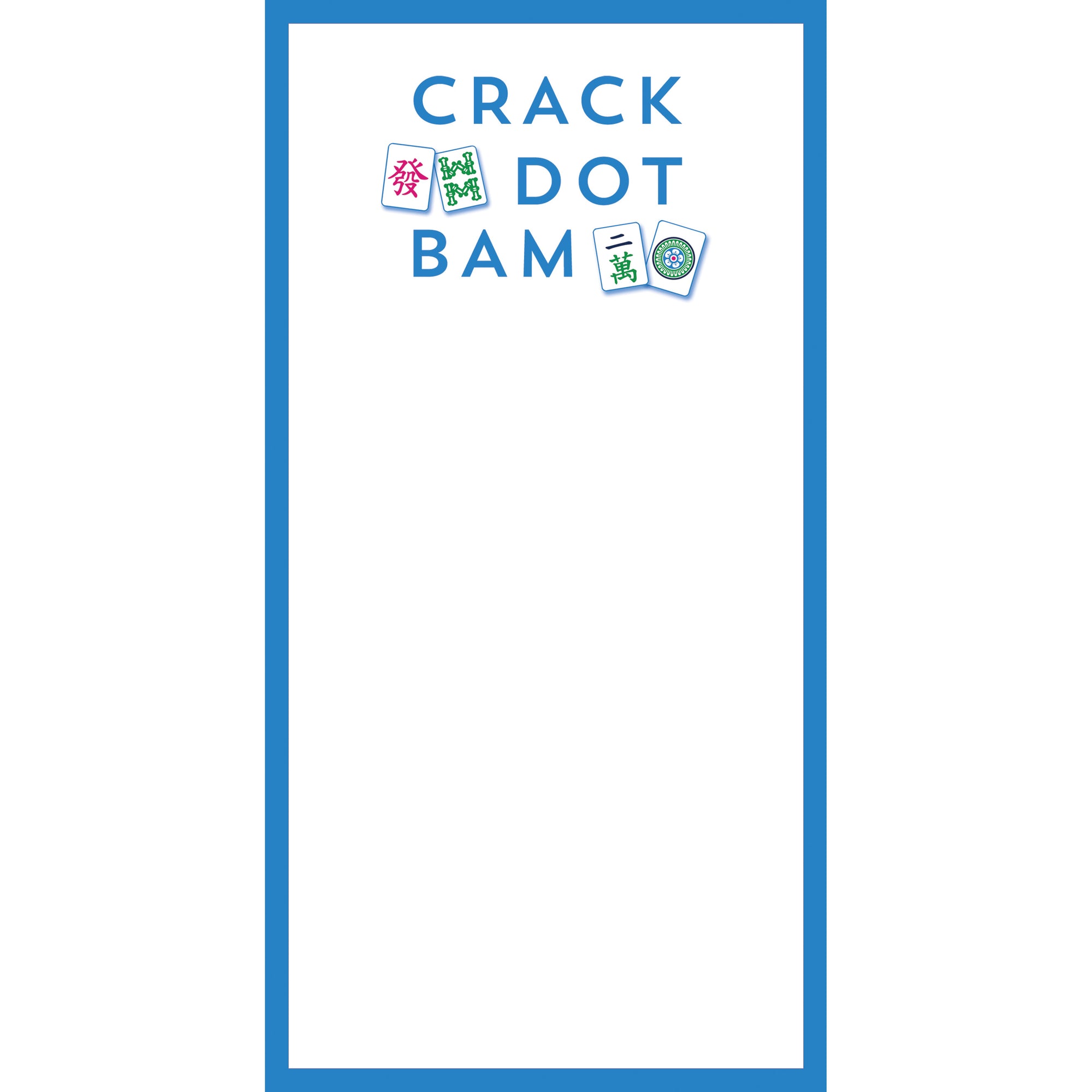 Stock Shoppe: 4.25x8.5 Mahjong Crack Dot Bam Notepad