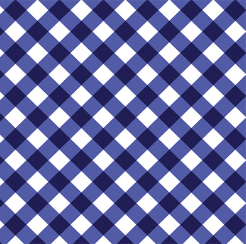 In Stock Continuous Roll Gift Wrap | Navy Blue Gingham Check