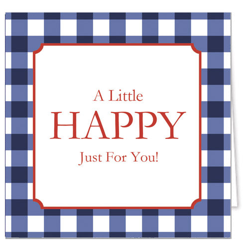 In Stock Gift Enclosure Cards + Envelopes | Navy Blue Gingham Check