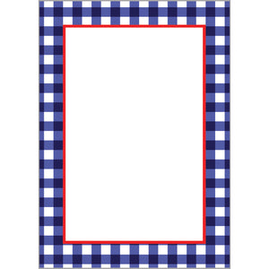 Stock Shoppe: 5x7 Navy Blue Gingham Check Notepad