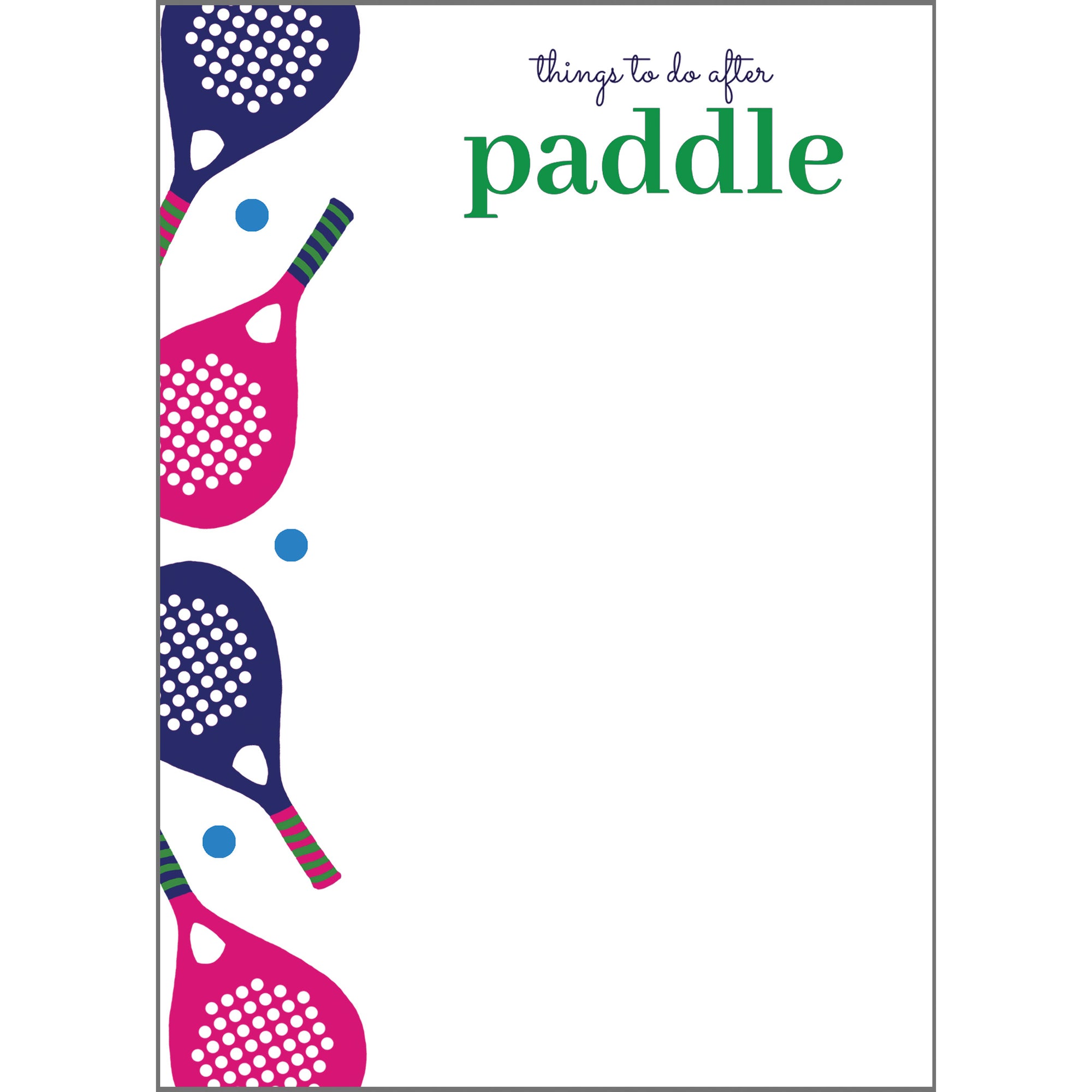 In Stock 5x7 Paddle Notepad