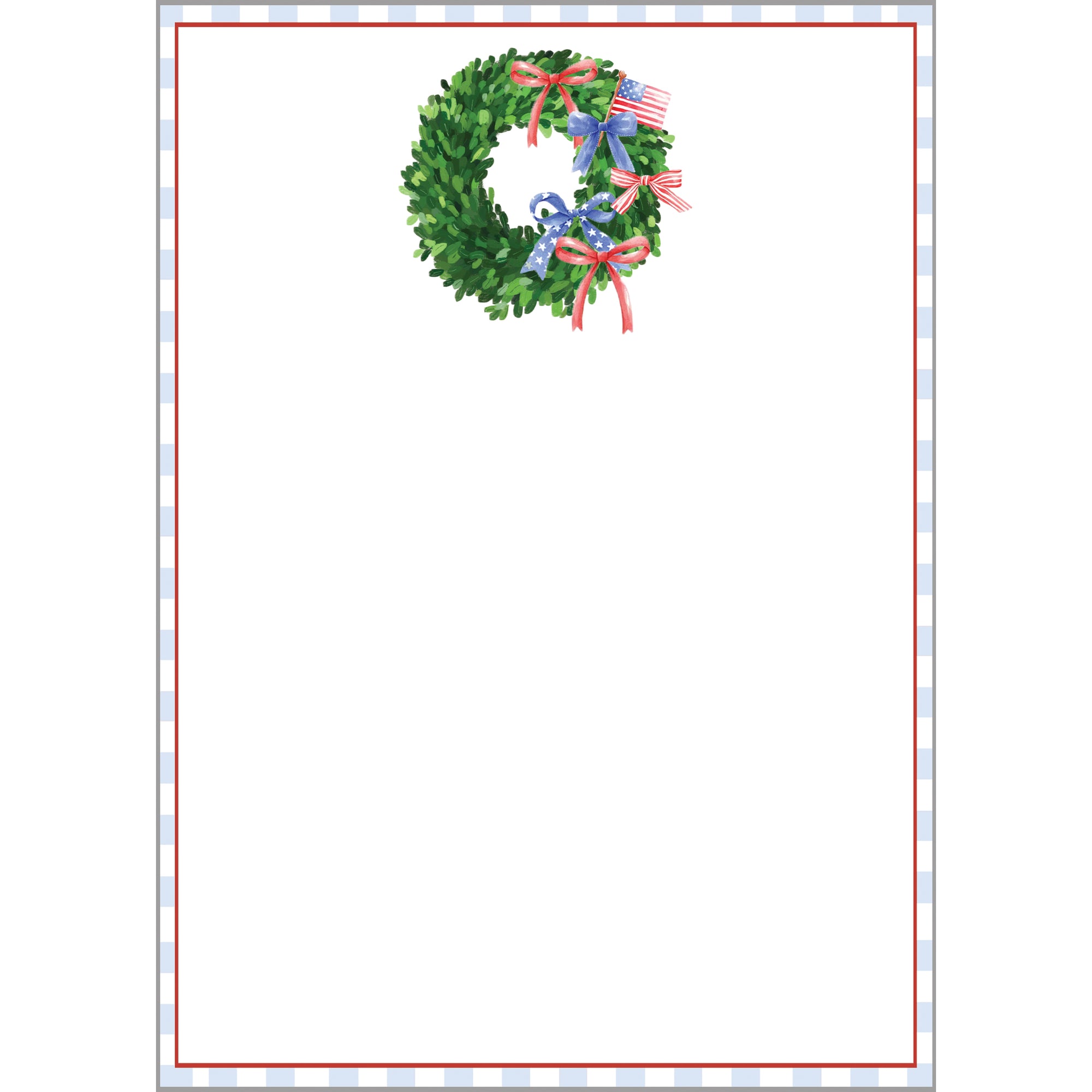 In Stock 5x7 Patriotic Wreath Notepad