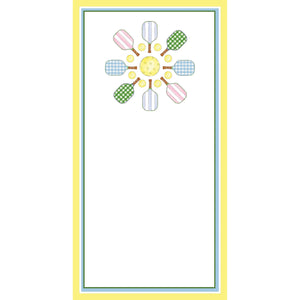 Stock Shoppe: 4.25x8.5 Pickleball Flower List Notepad