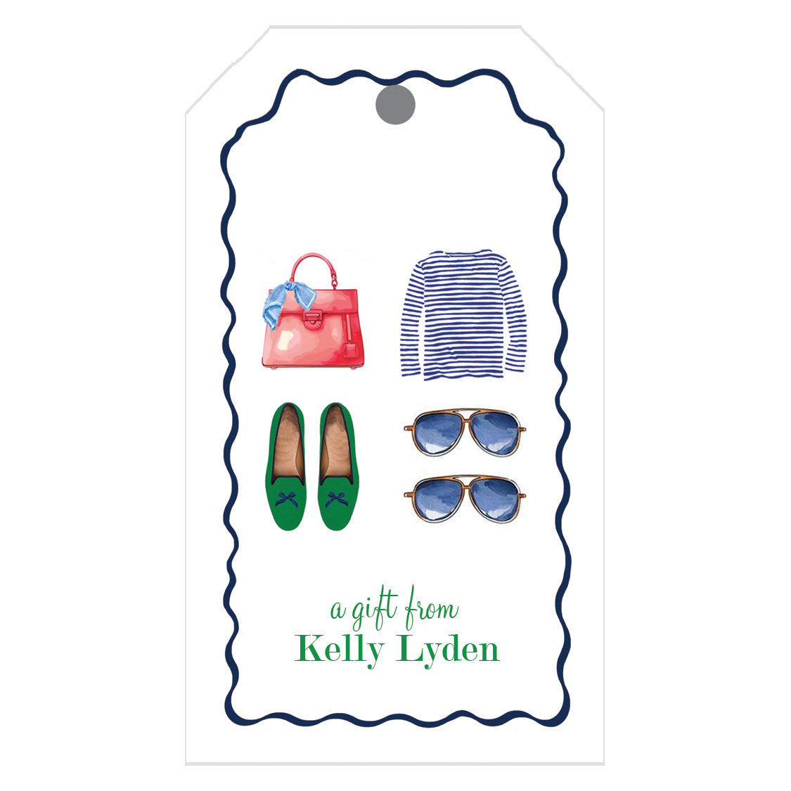 Preppy Style Personalized Gift Tags