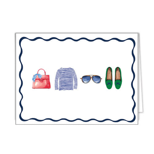 In Stock Folded Notecard Set of 10 | Preppy Style