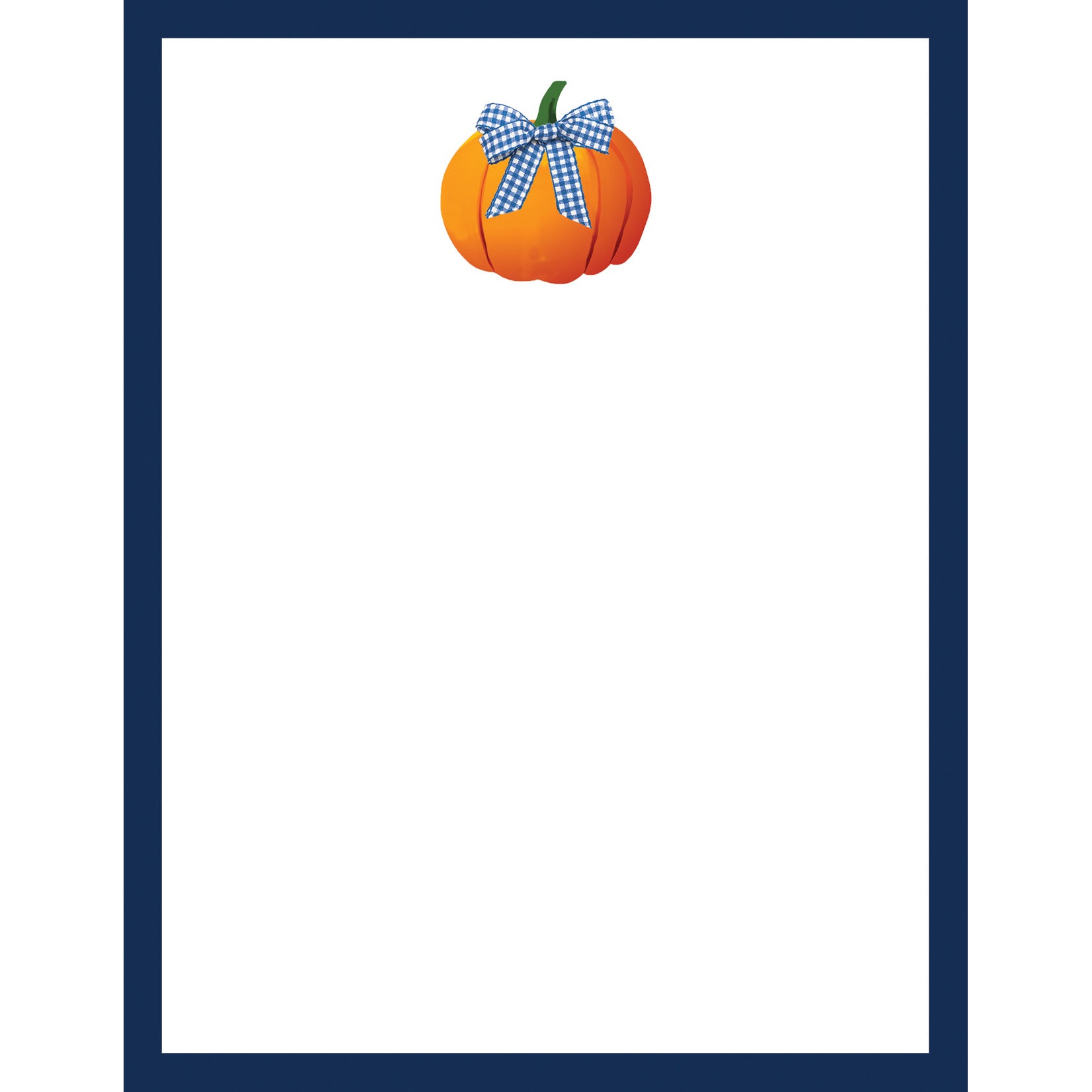 Stock Shoppe: 4x5 Pumpkin with Gingham Bow Notepad