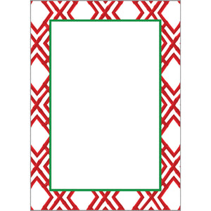 Stock Shoppe: 5x7 Bamboo Trellis Notepad | Red